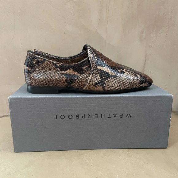 NWT Aquatalia Revy Snake-Embossed Leather Loafers Sz 8 - Picture 4 of 5